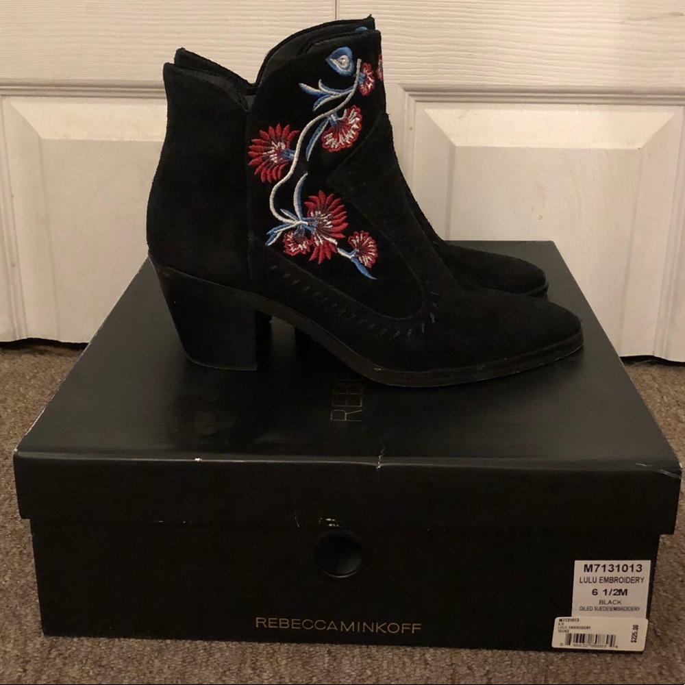 *Rebecca Minkoff* LuLu Embroidery Suede Boots